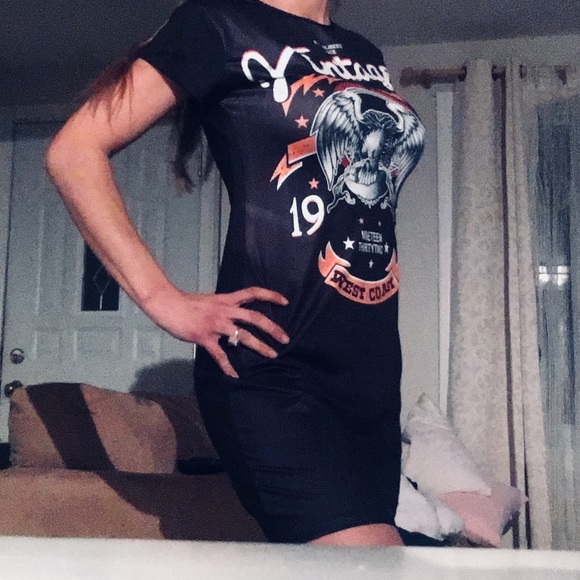 NWOT T-shirt dress vintage rock style - Picture 3 of 3